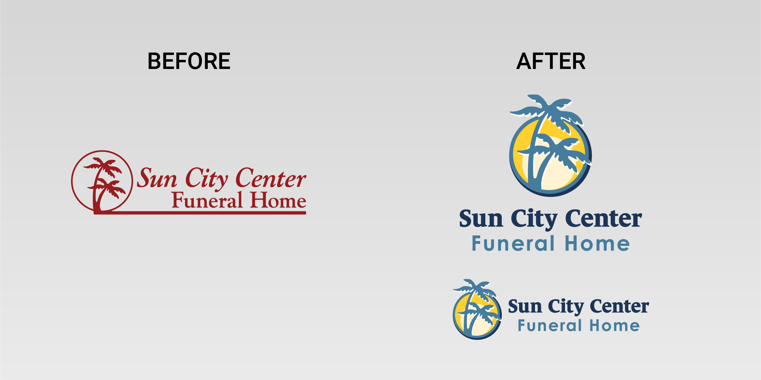 Before and After: Sun City Center Funeral Home logo
